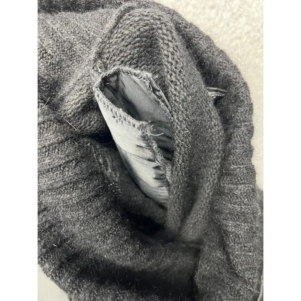 80s Vintage Silk Lambswool Angora Turtle Neck Knitted Sweater Crane Womens Sz S - Picture 10 of 12